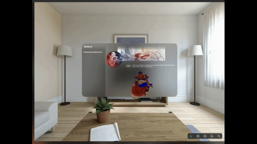 Glimpses of Mixed Reality experience for Healthcare use case